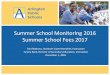 Summer School Monitoring 2016 Summer School Fees 2017€¦ · Summer School Monitoring 2016 ... Summit, Summer Laureate, Spanish Immersion, Outdoor Lab, Math Academy •Make-up &