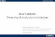 BOV$Update:$$ Diversity$&$Inclusion$Ini9aves$ · Commitmentto$Campus^Wide$$ Systemic$Change • Goal:&Look&atissues&with&a&more&systemiclens&to&work& proacvely&to&address&concerns&