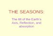 THE SEASONS - quia.com · SEASONS? •TRUE OR FALSE: –Because the Earth is closer to the sun in summer than in winter. ANSWER: FALSE!!! The Earth is actually approx. 3% closer to