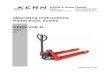 Operating instructions Pallet truck scales · 1150 mm . B : Fork width . 150 mm : C . Minimum fork height : 83 mm . Clearance : mm . 30 D : Maximum fork height . 205 mm : Hoisting