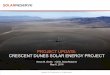 PROJECT UPDATE: CRESCENT DUNES SOLAR ENERGY PROJECTenergyinternet.cn/documents/csp.pdf · Plants combined will power more than 80,000 South African homes Lesedi & Letsatsi transaction