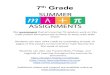 7 t h Grade€¦ · We recommend that all incoming 7th graders work on this math packet throughout the summer to keep math skills sharp! Students can earn extra credit by completing