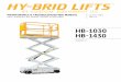HB 1030 HB 1430 - Hy-Brid Lifts · SUPO 694 REV G HB 1030 HB 1430 SERIES II BY CUSTOM EQUIPMENT LLC. NOTES If there is a question about application and/or operation, contact: Custom