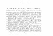LIST OF LOCAL HISTORIES. - BiblicalStudies.org.uk · PROCEEDINGS. Bridlington.-A brief sketch of Methodism in Bridlington and its Vicinity. By J. Ward,. Bridlington Quay: John Varley