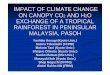 IMPACT OF CLIMATE CHANGE ON CANOPY CO2 AND H2O … · 2011-11-07 · IMPACT OF CLIMATE CHANGE ON CANOPY CO2 AND H2O EXCHANGE OF A TROPICAL RAINFOREST IN PENINSULAR MALAYSIA, PASOH