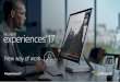 New way of work · Terminaux Identité . NOM SESSION #experiences17 Microsoft experiences’17 On-premises applications Microsoft Azure ... iOS & Android Microsoft Cloud App Security