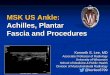 MSK US Ankle: Achilles, Plantar Fascia and Procedures · 2019-12-19 · Accuracy of US vs. MRI Ankle Tendon Tears US MRI Achilles tendon 92% Peroneal tendons 90% PTT 96% ATFL 100%