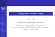 Martin Hils ImaginariesinModelTheoryImaginaries in Model Theory Martin Hils Introduction Imaginary Galois theory Algebraic closurein Meq Eliminationof imaginaries Geometric stability