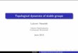Topological dynamics of stable groupslogica.dmi.unisa.it/Ravello/download/newelski.pdf · Topological dynamics of stable groups Ludomir Newelski Instytut Matematyczny Uniwersytet