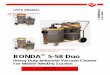 USER MANUAL - 2Best · 2018-12-03 · USER MANUAL RONDA® 5-58 Duo 4 V. BRØNDUM A/S Standard Accessories RONDA® 5-58 Duo is supplied with a complete set of accessories comprising