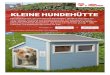 Hundehütte selber bauen: Bauanleitung · PDF file EXPERTEN-TIPP: GRÖSSE DER HUNDEHÜTTE BERECHNEN Als Faustformel soll gelten: Höhe der Hütte = 1,2 x Schulterhöhe; Länge der