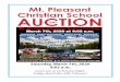 Mt. Pleasant Christian School AUCTION · Welcome to the Mount Pleasant Christian School 24th Annual Auction March 7th, Starting at 9:02 a.m. (Doors open at 8:00 a.m.) Preview Night,