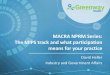 MACRA NPRM Series: The MIPS track and what participation ...€¦ · Resource use is also referred to as “cost” Value-based Modifier to Resource Use MIPS calculates score based