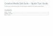 Creative Media Edit Suite ‘Quick Tips’ Guide/file/CreativeMedia... · GarageBand is designed for creating music rather than importing and editing existing music, although it is