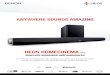 HEOS HOMECINEMA HS2 · HEOS HOMECINEMA HS2 WIRELESS SOUNDBAR AND SUBWOOFER Add dimension and power to your favorite movies, music and video games with the HEOS HomeCinema HS2 wireless