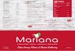 Mariana€¦ · Mariana Lunch Time Special 12 - 4pm Pizza or Pasta Any Pizza with 1 topping or Pasta. £1.50 supplement for Prawns £4.99 Tubs Tub Parmesan £0.50 Tub Garlic Mayo