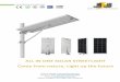 1 ALL IN ONE SOLAR STREETLIGHT · 3030 SMD chips-street light specification chart-high light efficiency (100-110lm/W) Specification LED Qty LED Type Beam Angle Power Single Module