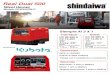 Real Dual 500 - Shindaiwa Soldadoras · Individual Doble Generador Garantía powered by Real Dual 500 Silent Heroes Modelo DGW500DM-C CC 60-500 A CV 14-40V 3/8” 60% ciclo de trabajo