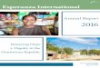 Annual Report 2016 - Esperanza€¦ · Galatians 5:22-23. 13 Temply Annual Report 2015 Designed By Temply It is my pleasure to share with you Esperanza’s story for 2016! After 20