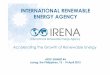 INTERNATIONAL RENEWABLE ENERGY AGENCY · 2019-01-05 · 4 The Voice, Advisory Resource and Knowledge Hub for 171 Governments The International Renewable Energy Agency Renewable energy