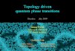 Topology driven quantum phase transitions · ©Simon Trebst Summary • A “topological” framework for the description of topological phases and their phase transitions. • Unifying