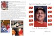 Leo Benito Rampersad Jr, was born on May 6, 1967 to Leo ... · Leo Benito Rampersad Jr, was born on May 6, 1967 to Leo and Darlene Rampersad, in McLaughlin, SD. Leo lived most of