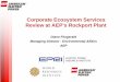 Corporate Ecosystem Services Review at AEP’s Rockport Plant · ecosystem services that coal -fired power plants use and impact. •Outcome: Improve operational efficiencies, reduce