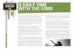 A DAILY TIME WITH THE LORD - Cru€¦ · A DAILY TIME . WITH THE LORD. The story of Mary and Martha gives a perfect ... Yet, nothing is more important to our day to day lives than