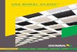 USG BORAL SILENZ™ · PDF file USG Boral Silenz™ range of metal ceilings is developed from patented acoustical perforation technology and comes in a monolithic plain surface. With