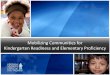Mobilizing Communities for Kindergarten Readiness and ... · 2012-2013 Kindergarten Screener Results Terminology and Variables Variables Every child is eligible for kindergarten once