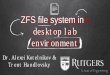 ZFS file system inNeed for both Windows and Linux. Why Linux and ZFS Smaller OS install size, shorter install times PXE tftp NFS. Why Linux and ZFS Large Installs are also much faster