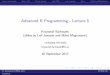 Advanced R Programming - Lecture 5 · Lecture 5. 6/ 39 Input and outputBasic I/OCloud storageweb APIsweb scrapingShinyRelational Databases ... XML xml JSON (GeoJSON) rjsonio, RJSON