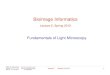 BioimageInformatics Spring2012 Lecture02 v7€¦ · 5 Understanding Image Formation axonal transport of APP vesicles 0 50 100 150 1.575 1.58 1.585 1.59 1.595 1.6 1.605 x 10-3 Speckle
