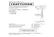 Operator's Manual CRAFTSMAN - Sears Parts Direct · 2007-04-17 · 8. DO NOT USE wire wheels, routerbits, shaper cutters, circle (fly) cutters, or rotary planers on thisddll press