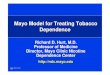 Mayo Model for Treating Tobacco Dependence · Mayo Clinic Nicotine Dependence Center Treatment Program • Established April 1988 • Integrated approach – behavioral, addictions,