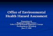 Office of Environmental Health Hazard Assessment€¦ · Health Hazard Assessment Proposition 65 Regulatory Update Project Labor Code Mechanism Regulatory Concept Pre-Regulatory Workshop