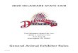 2020 DELAWARE STATE FAIR · Rev. 5.14.20 . 2020 DELAWARE STATE FAIR . The Delaware State Fair, Inc. 18500 S. DuPont Hwy . P.O. Box 28 . Harrington, DE 19952. General Animal Exhibitor