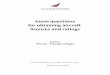 Exam questions for obtaining aircraft licenses and ratings of flight.pdf · 20. In straight and level flight, the free stream airflow pressure, compared to that flowing under the