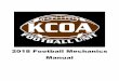 2018 Football Mechanics Manual - KCOA Football Unit · To maintain eligibility to officiate high school football, officials must attend eight class sessions. There will be eight two-hour