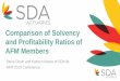 Comparison of Solvency and Profitability Ratios of AFM Members€¦ · Comparison of Solvency and Profitability Ratios of AFM Members Steve Dixon and Kathryn Moore of SDA llp AFM