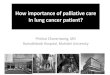 How importance of palliative care in lung cancer patient?...The wrong concept: Palliative care in a sense meaning palliative therapies without curative intent, when no cure can be