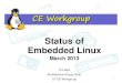 Status of Embedded Linux...Resources 3 Kernel Versions • Linux v3.3 – 18 Mar 2012 – 74 days • Linux v3.4 – 20 May 2012 – 63 days • Linux v3.5 – 21 July 2012 – 62