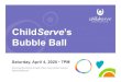 ChildServe’s Bubble Ball · • Bubble wrap must be core element! – Pick up bubble wrap from ChildServe • Colors: Pink, Red, Black, White, Yellow, Blue, Green, Orange, Brown,