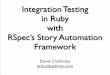 Integration Testing in Ruby with RSpec’s Story Automation ...assets.en.oreilly.com/1/event/6/Integration Testing... · RSpec’s Story Automation Framework David Chelimsky articulatedman.com