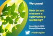 How do you measure a community's wellbeing? · 2016-12-08 · How do you measure a community's wellbeing? December 8, 2016 Council Chambers #wellbeingWR . Agenda 1. Welcome and overview