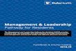 Management & Leadership Pathway for Residents · Management & Leadership Pathway for Residents Handbook & Course Catalog 2018-19 The Management and Leadership Pathway for Residents