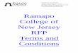 Ramapo College of New Jersey RFP Terms and Conditions · 2014-01-27 · 1. Ramapo College of New Jersey Terms and Conditions, dated 05/01/10 2. Provision for Appeal, dated 10/13/08