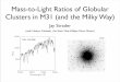 Jay Strader - ESO · Mass-to-Light Ratios of Globular Clusters in M31 (and the Milky Way) HLA Jay Strader M31: 225-280 (with Nelson Caldwell, Anil Seth, Matt Walker, Mario Mateo)