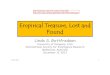 Empirical Treasure, Lost and Found · 2014-02-13 · Empirical Treasure, Lost and Found Linda S. Gottfredson University of Delaware, USA International Society for Intelligence Research