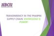 TRANSPARENCY IN THE PHARMA SUPPLY CHAIN: KNOWLEDGE … · Roundtable Summary Recommendations Recommend Recommend independent third-party audits Assist Assist employers identify value